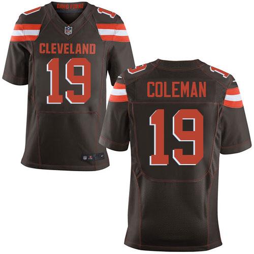 Nike Browns #19 Corey Coleman Brown Team Color Men's Stitched NFL Elite Jersey